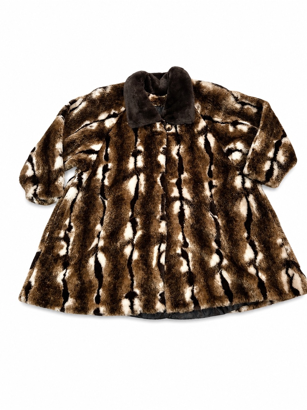 Nana Statement Coat Multi Colored Long Sleeved Luxury Winter Coat - Picture 3 of 8